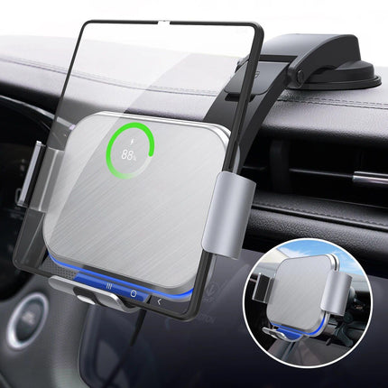 15W Dual Coil Wireless Car Charger Phone Holder with Fast Charging - Wnkrs