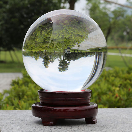 Crystal Ball On A Wooden Stand - Wnkrs