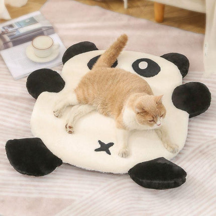 Cama para mascotas con forma de panda: almohadilla para dormir cálida, antideslizante y extraíble para gatos y perros