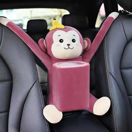 Cute Square Car Trash Bin - No-Lid Hanging Storage for Car Interiors - Wnkrs