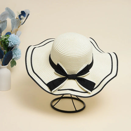 Bowknot Straw Sun Hat