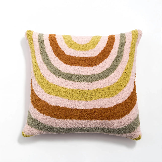 Housse de coussin en microfibre bohémienne douillette pour décoration d'intérieur