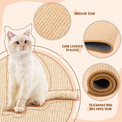 Tapis griffoir en sisal pour chat