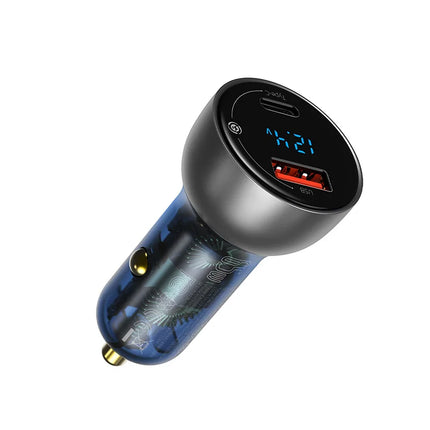 Cargador rápido para coche de 65 W con pantalla LED para una carga rápida