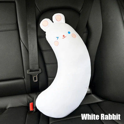 Plush Cartoon Animal Car Seat Belt Covers for Kids: Universal Shoulder Padding Protector - Wnkrs