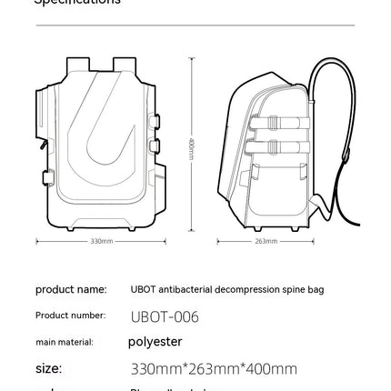 Sac d'école extra large, respirant et imperméable, réduisant le poids