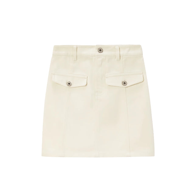 Falda de algodón con corte en A