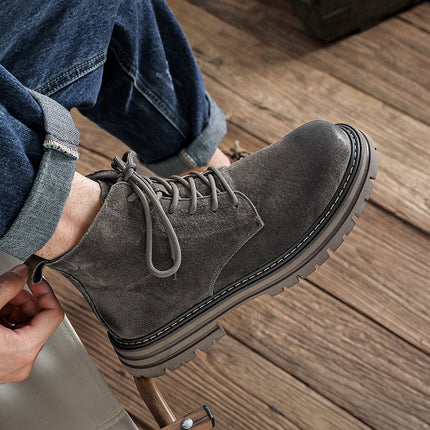 Bottines en cuir vintage pour hommes