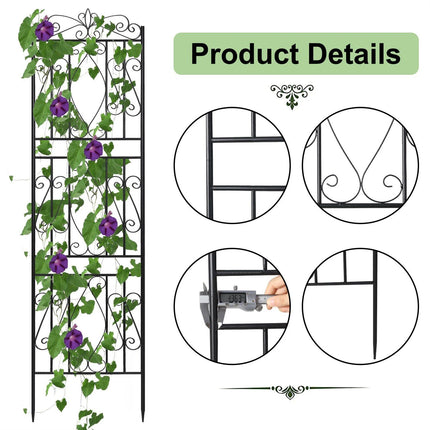 Elegant 2PCS Metal Garden Trellis - Wnkrs