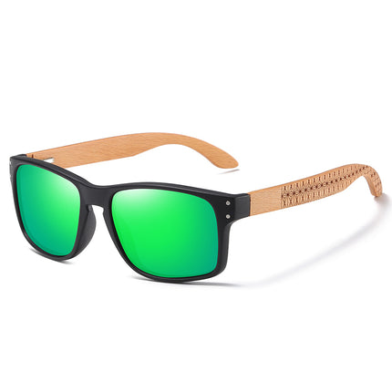 Gafas de sol polarizadas de piloto hechas a mano en madera de haya