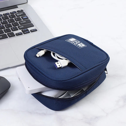 Bolsa organizadora de cables de datos portátil e impermeable para accesorios de viaje