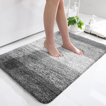 Luxury Microfiber Absorbent Bath Mat - Non-Slip Plush Bathroom Rug