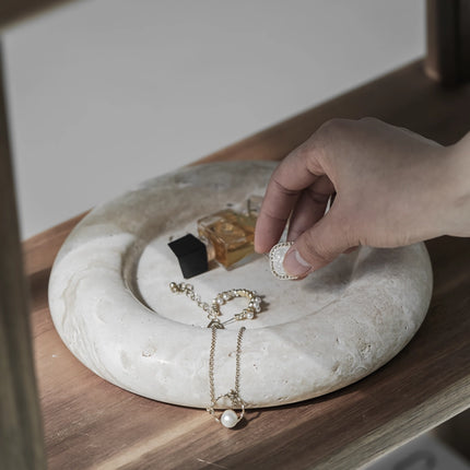 Elegant Travertine Serving Tray