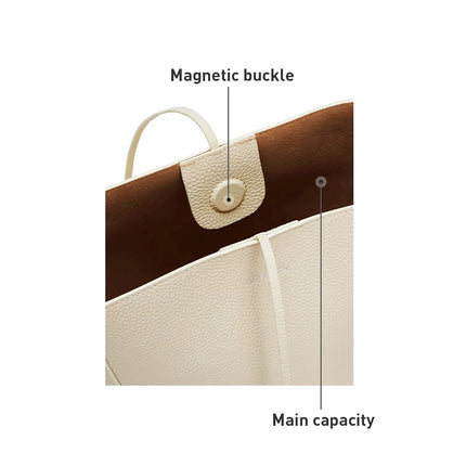 Sac à main en cuir de luxe pour femme - Sac fourre-tout tendance de grande capacité