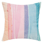 4pcs 18x18in / Peach, pink, lavender, and blue stripes