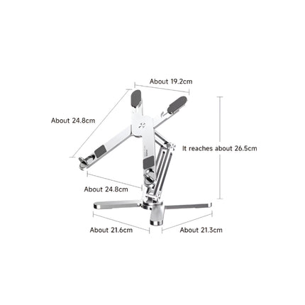 360° Rotating Folding Aluminum Laptop Stand with Heat Dissipation