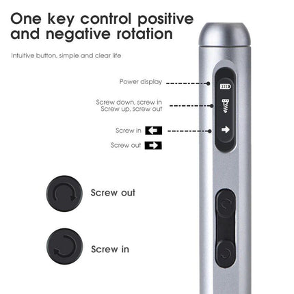 High-Efficiency Cordless Screwdriver Kit with LED Light and Type-C Fast Charging - Wnkrs