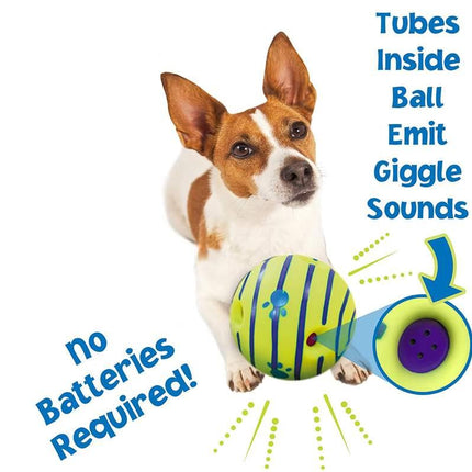 Interactive Giggle Ball Toy for Dogs - Teeth Cleaning, Bite-Resistant & Sound Making