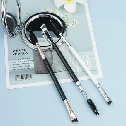 Dual Ended Eyebrow Brush and Eyelash Comb 2-in-1 Makeup Tool