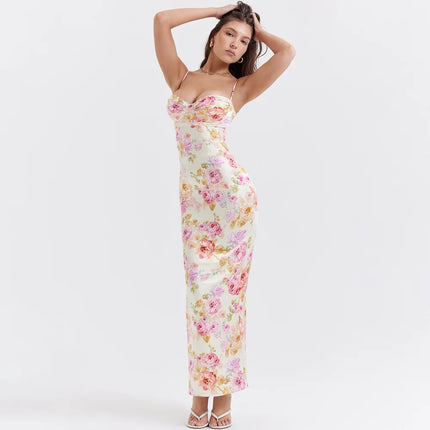 Sleeveless Backless Bodycon Maxi Dress