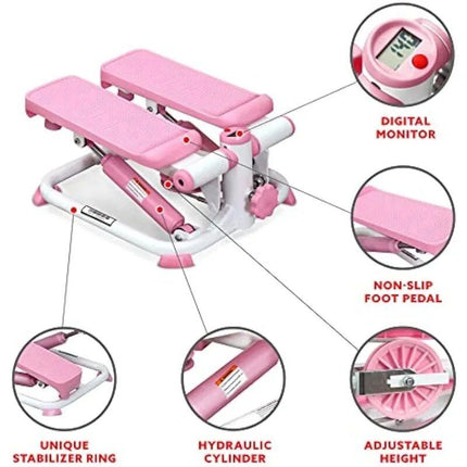 Pink Portable Mini Stair Stepper - Wnkrs