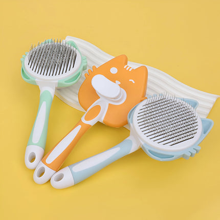 Brosse de toilettage autonettoyante pour animaux de compagnie - Élimine les poils de chien et de chat