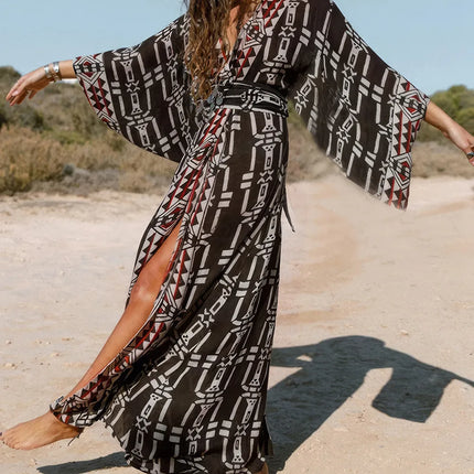 Bohemian Wrap Beach Cover Up Dress