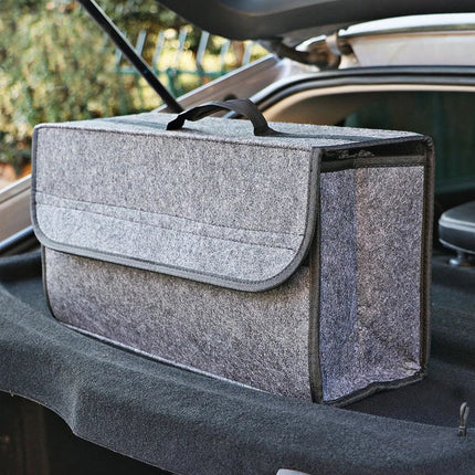 Compact Anti-Slip Car Trunk Organizer with Dual-Layer Elastic Net Storage - Wnkrs