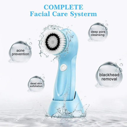 5-in-1 Electric Facial Cleansing & Massage Tool: Deep Pore Cleaning and Rejuvenation - Wnkrs