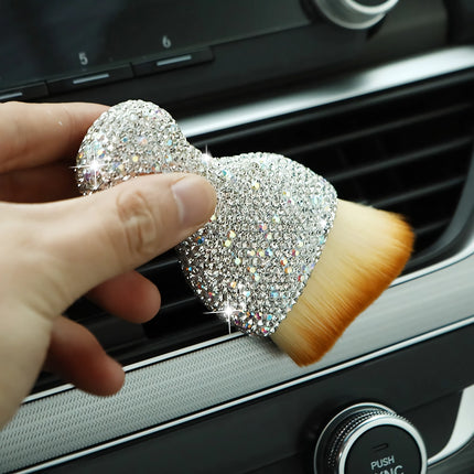 Brosse de nettoyage de voiture de luxe en strass – Outil de nettoyage brillant