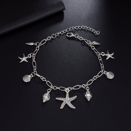 Bracelet de cheville avec pendentif étoile de mer de Bohème