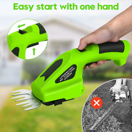 7.2V Cordless 2-in-1 Grass Shear & Hedge Trimmer - Wnkrs