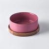 Juego de cuencos individuales de color rosa vibrante