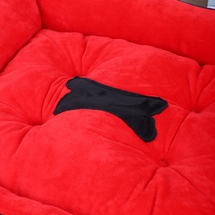 Lit pour chien en peluche confortable