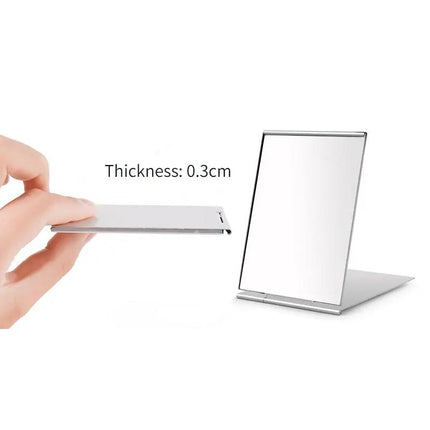 Miroir de poche pliable en aluminium