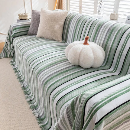 Striped Chenille Sofa Cover