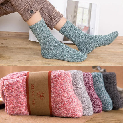 Chaussettes chaudes et mignonnes en laine et coton de style japonais pour femmes