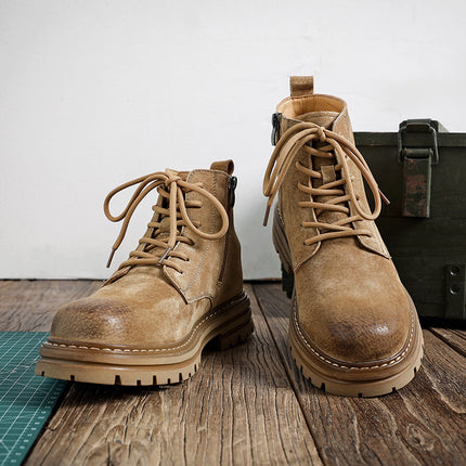 Bottines en cuir vintage pour hommes