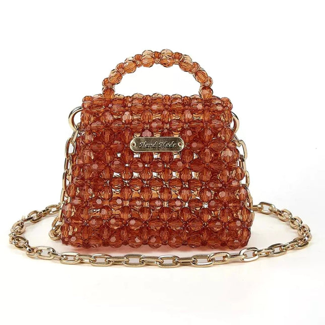 Sac à bandoulière en perles de cristal