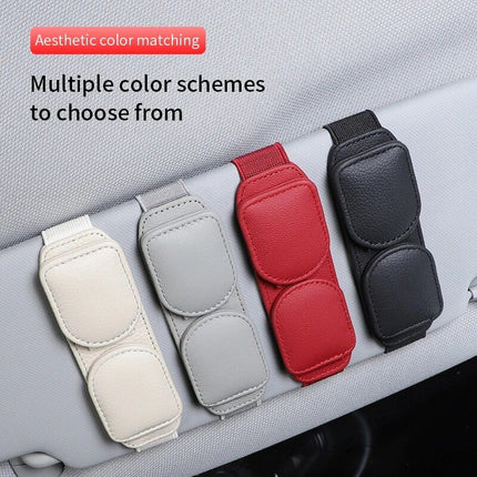 Luxury Leather Car Glasses Holder - Wnkrs