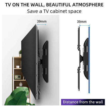 Soporte de pared para TV de movimiento completo de 32" a 58" con brazos articulados e inclinación