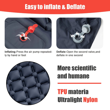 Ultralight Camping Mattress with Built-in Pump and Pillow