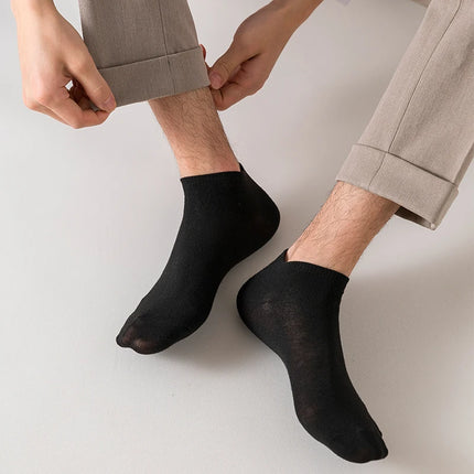 10 pares de calcetines náuticos invisibles de corte bajo - Calcetines tobilleros antideslizantes de silicona que no se ven