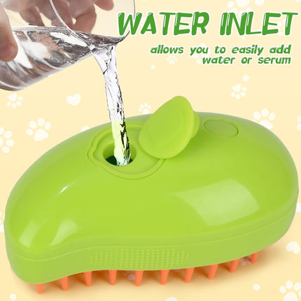 Peigne de toilettage électrique à vaporisateur pour chats et chiens avec brosse en silicone souple