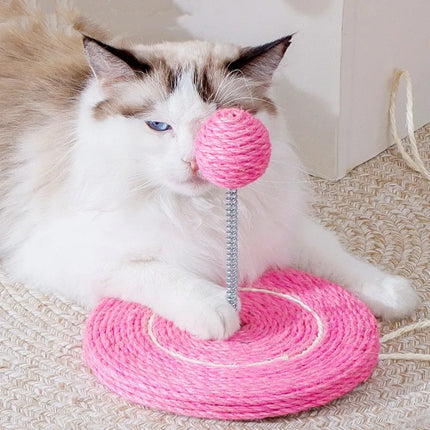 Rascador para gatos con pelota de sisal