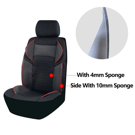 Fundas de asiento de coche de esponja universal de 4 mm con diseño 5D: se adaptan a la mayoría de los automóviles, camiones y SUV