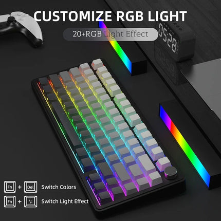 Teclado mecánico Bluetooth con pantalla TFT y efectos RGB