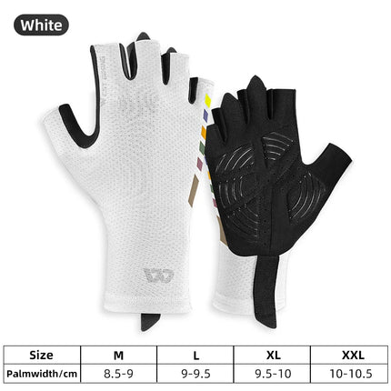 Guantes de ciclismo transpirables de medio dedo