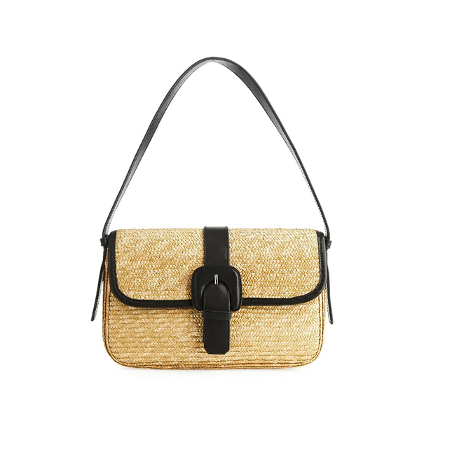 Sac en paille tressée vintage