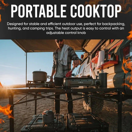 Dual Fuel Portable Camping Grill Gas Stove with Carrying Case - Wnkrs